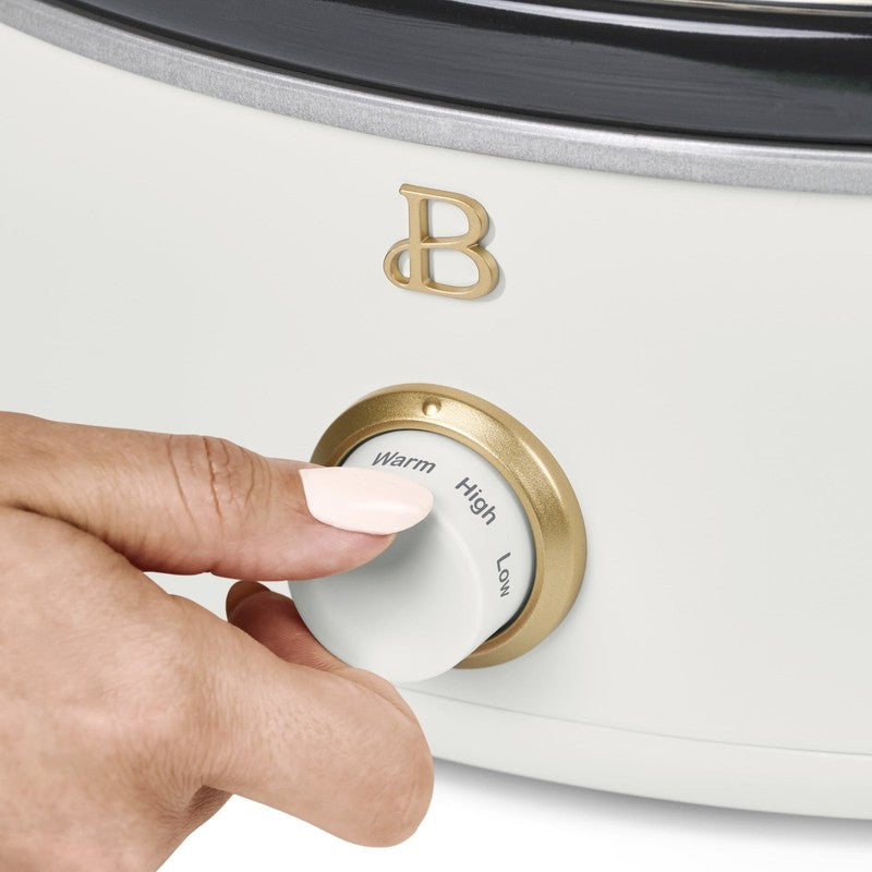 2.5 Qt Dip and Serve Manual Slow Cooker, White Icing by Drew Barrymore4