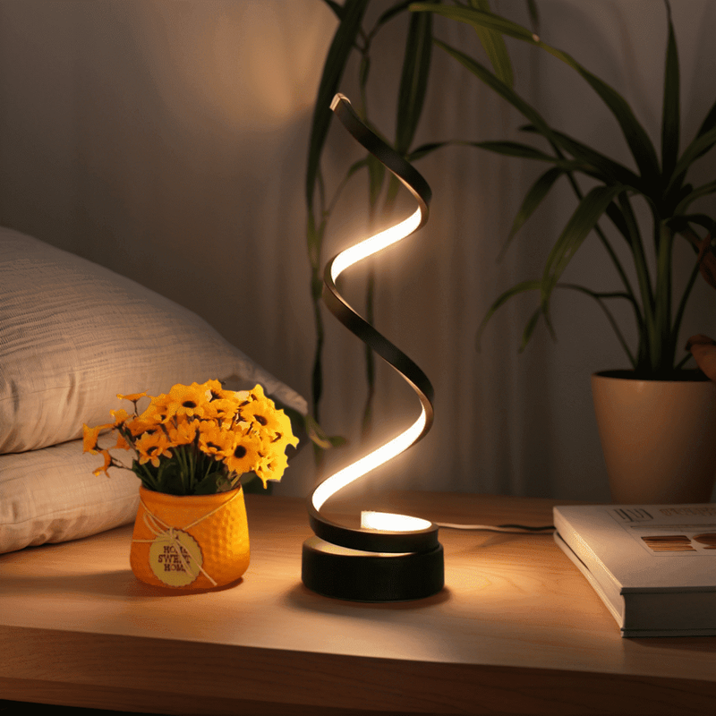 LED Table Lamp Modern Minimalist Dimmable 12W 3 Color Bedside Desk Black6