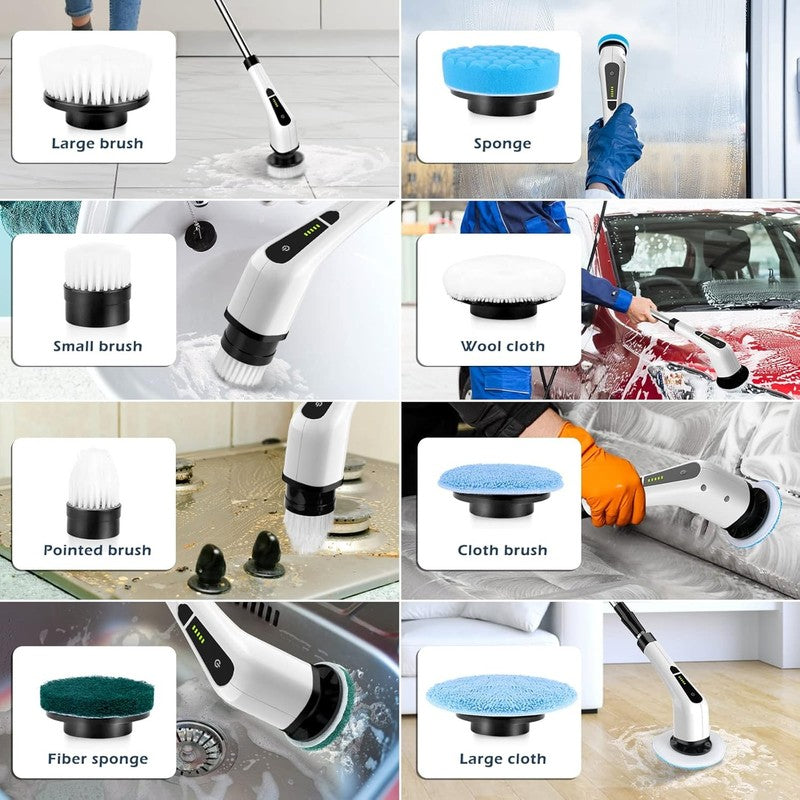 Electric Spin Scrubber, Cordless Cleaning Brush Scrubber for Home, 8 Replaceable5