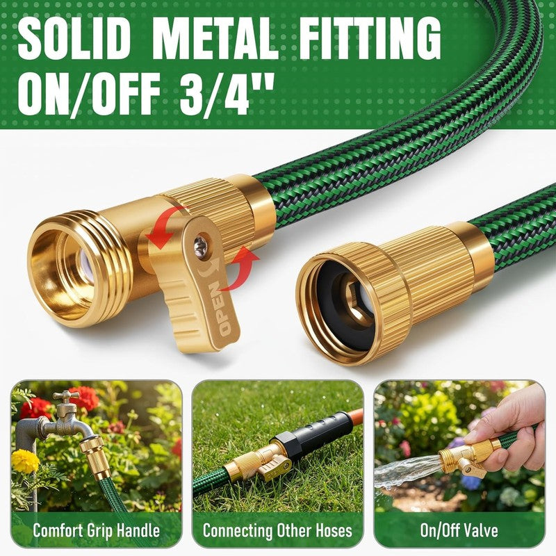 25Ft Garden Hose, Heavy Duty, Kink Resistant, Leakproof, Lightweight5