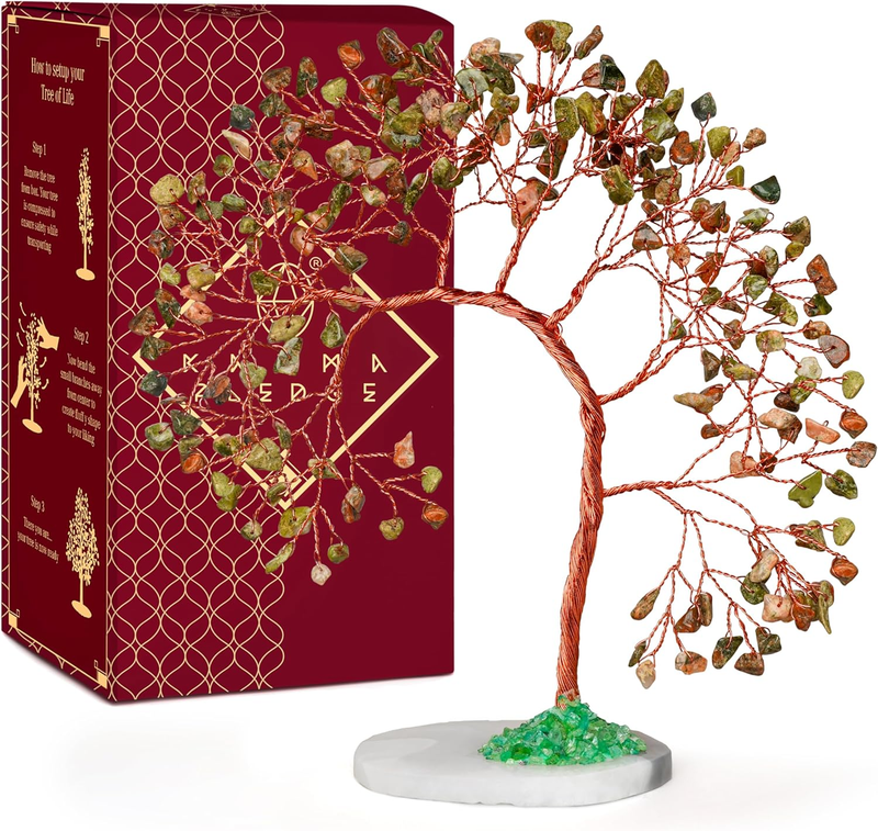 Unakite Crystal Tree of Life Feng Shui Decor Positive Energy Good Luck Gift9