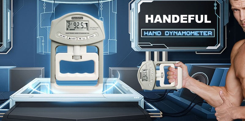 Digital Hand Grip Strength Tester Dynamometer LCD Meter 198lb Gray5