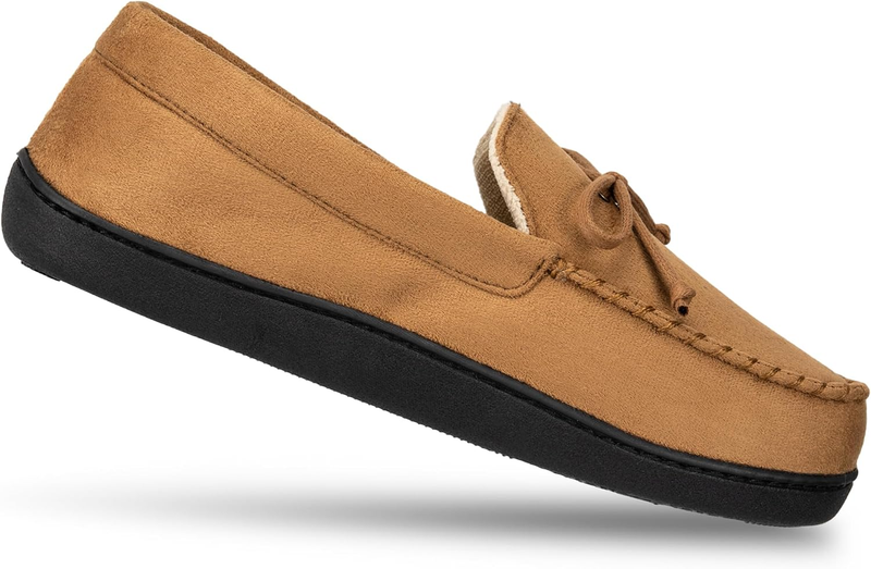 Men’s Microsuede Moccasin Slippers Memory Foam Slip On Indoor Outdoor5