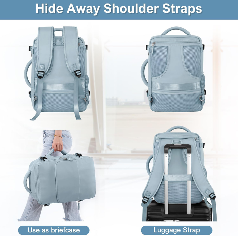 Travel Laptop Backpack Women Carry On Personal Item 16 Inch Waterproof4