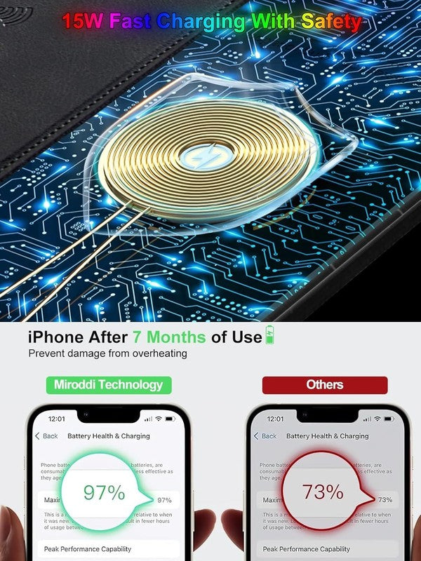 RGB Wireless Charging Mouse Pad - Large Non-Slip Gaming Desk Mat3