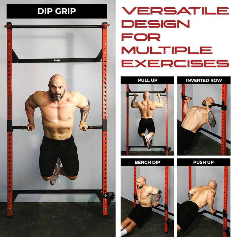 Power Rack J-Hooks Heavy Duty 2x2 & 3x3 Barbell Holders4