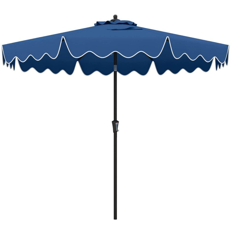 9FT 2-Tier Patio Umbrella – Sun-Protective Market Table Umbrella, Navy10
