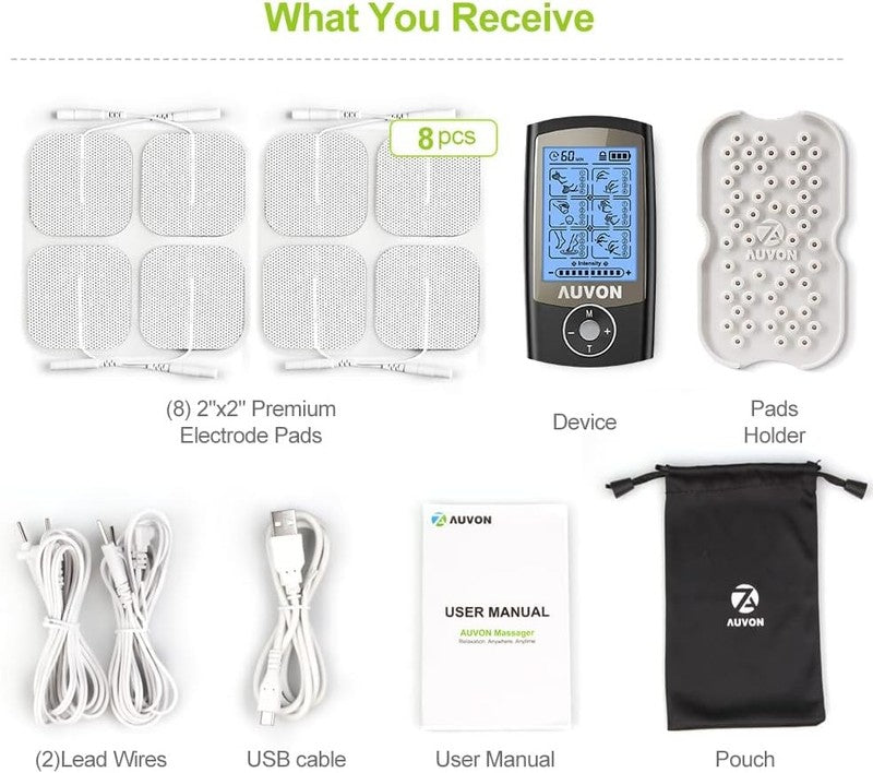 4th Gen Rechargeable TENS Unit with 24 Modes & 8 Premium Pads for Pain Relief7