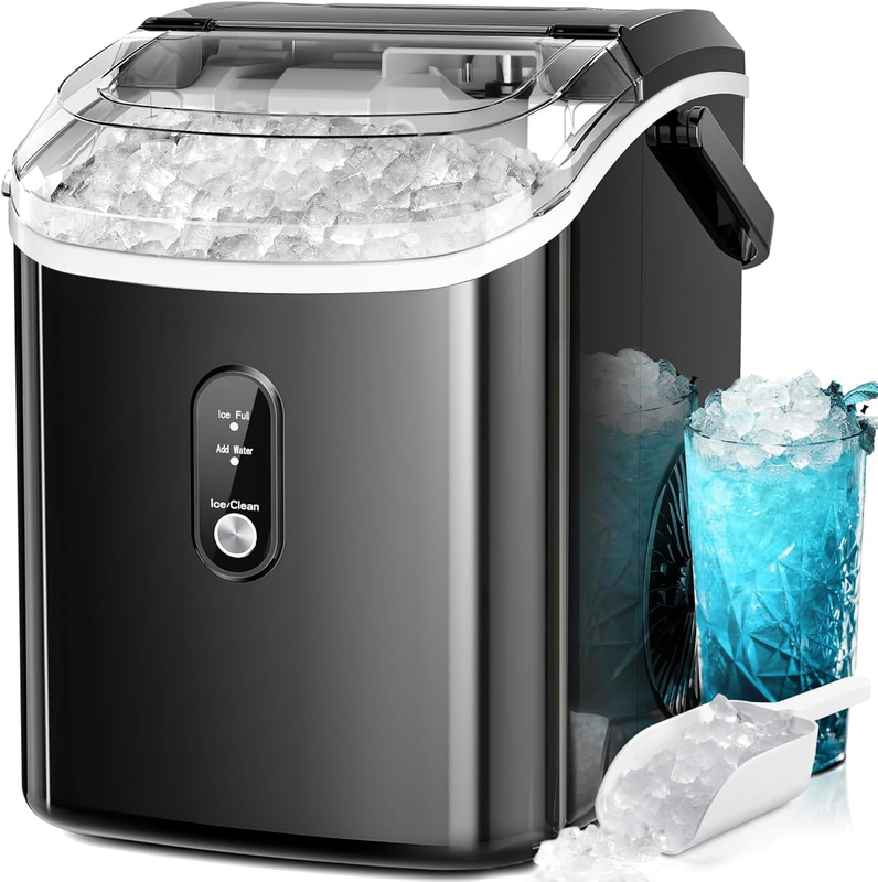 Nugget Ice Maker Countertop 35Lbs/24H Portable Crushed Ice Machine Self Clean7