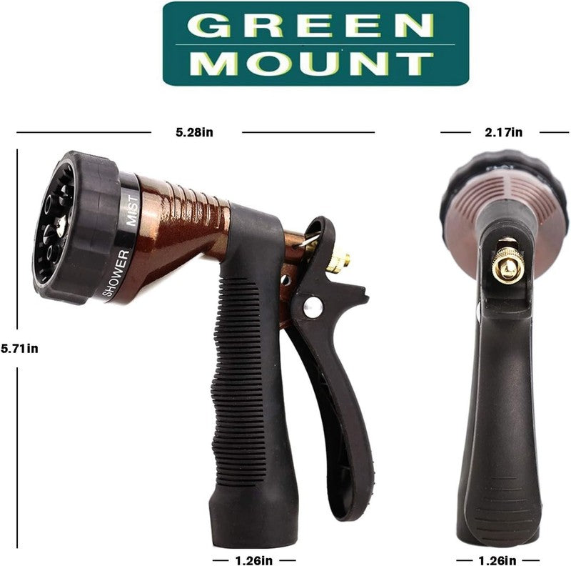 Adjustable Metal Garden Hose Nozzle with Spray Patterns for Plants & Cars6