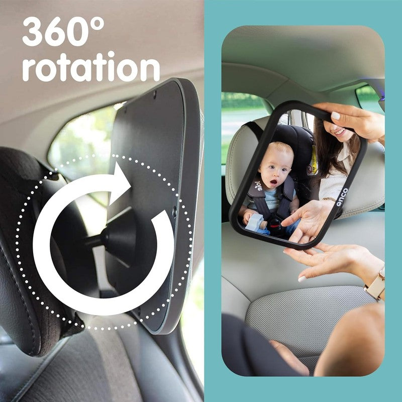Baby Car Mirror – Rear Facing Shatterproof Convex Mirror with 360° Rotation6