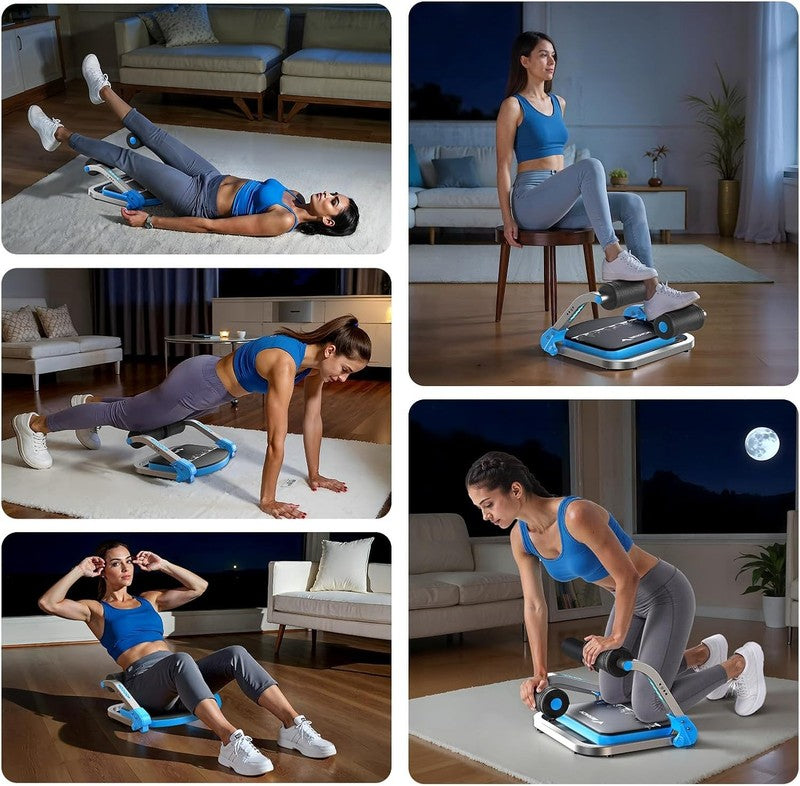 Adjustable Ab Crunch Machine Home Gym Core Trainer 3 Resistance Levels3