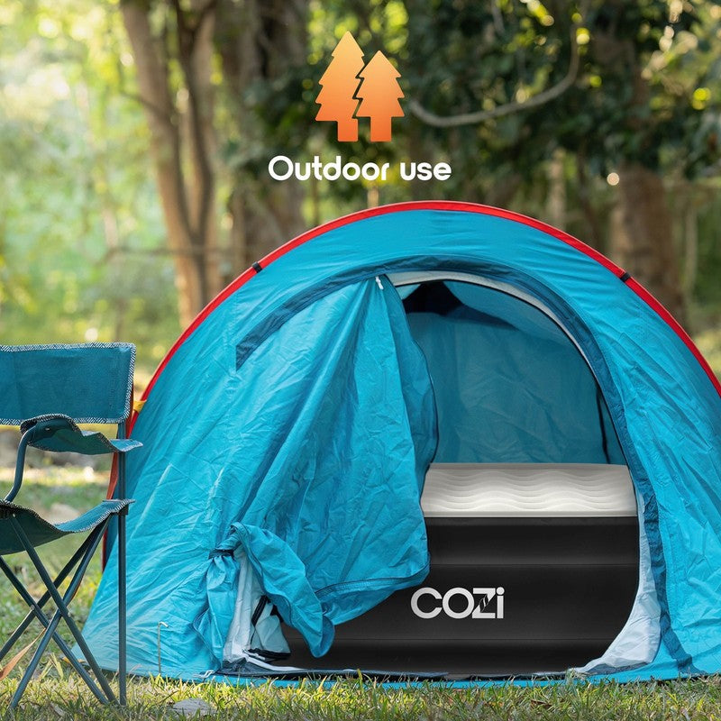 Cozi by  20” Air Mattress, Inflatable Bed with Built-In Pump for Camping, Home, 9