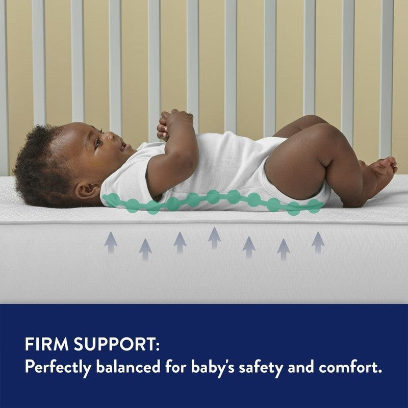 Pediatric 800 Crib Toddler Mattress Extra Firm 80 Coil Waterproof Ecru9