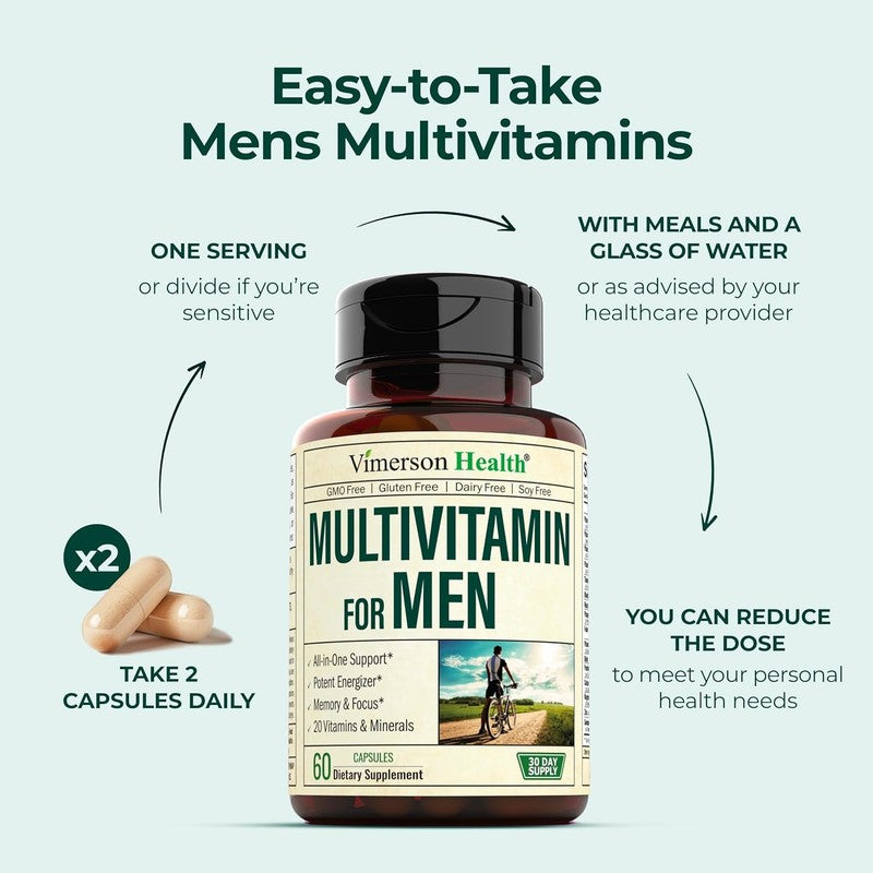 Essential Multivitamins for Men - 60 Capsules for Total Body Wellness7