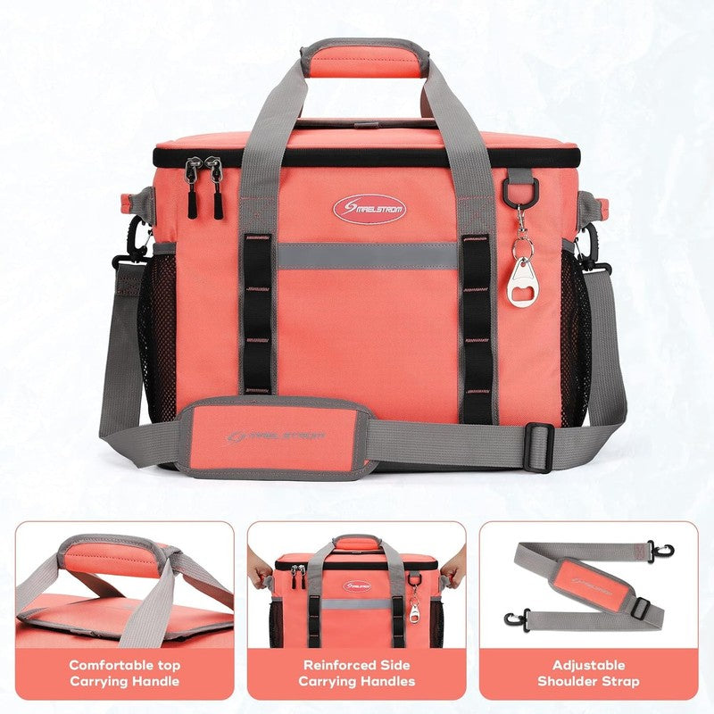Collapsible Soft Cooler Bag 35 Cans Leakproof Beach Camping Cooler5