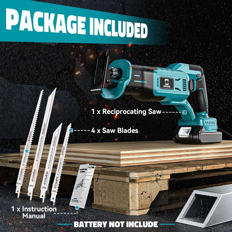 Cordless Reciprocating Saw Compatible with Makita 18V Battery6