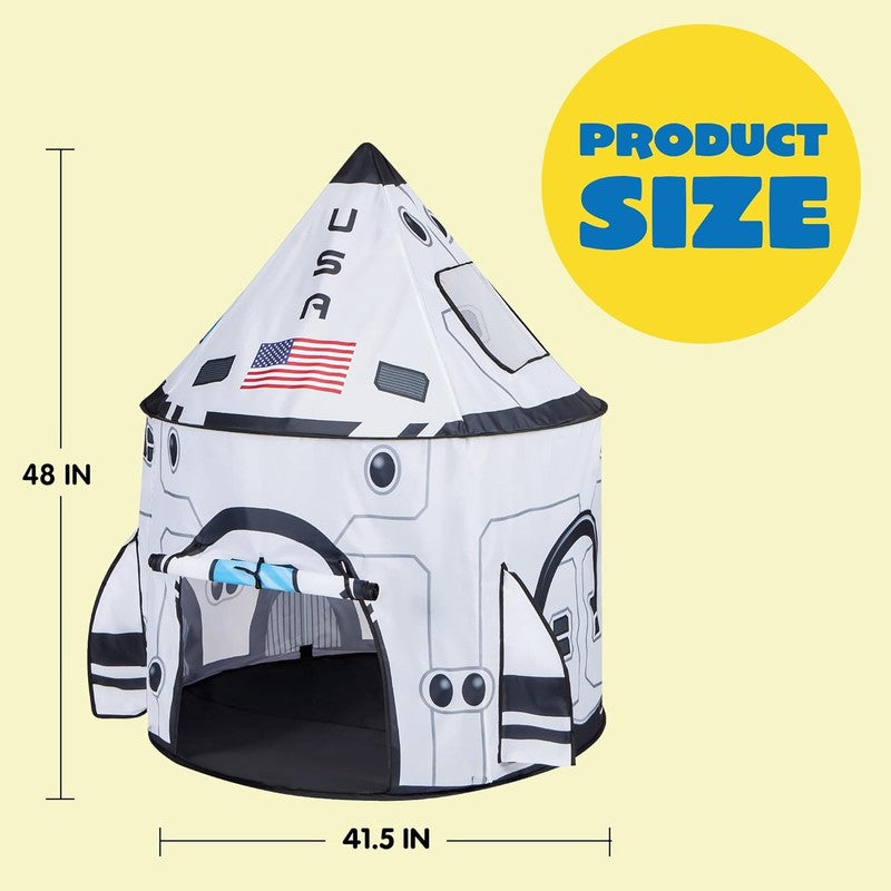 Rocket Ship Kids Pop Up Play Tent, Indoor/Outdoor Spaceship Playhouse5