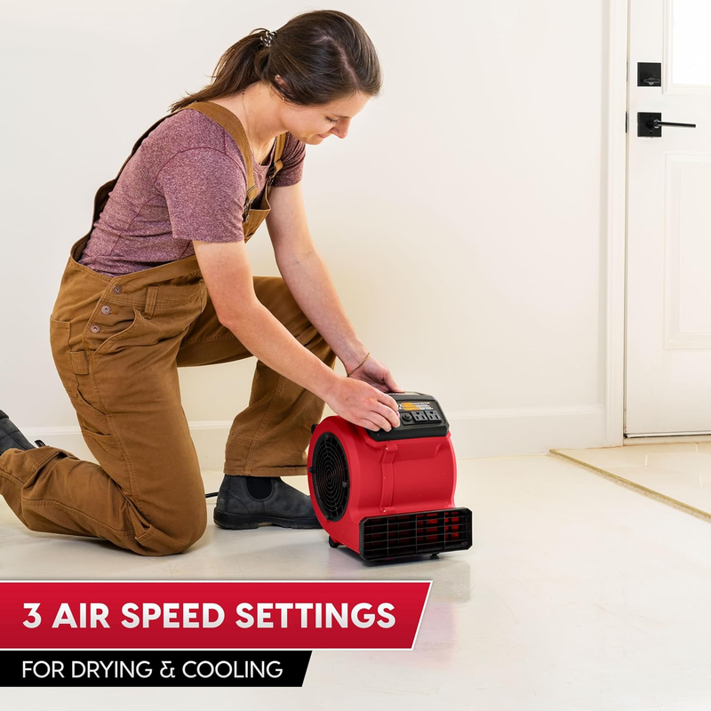 3 Speed Floor Fan 156W 550CFM Air Mover Utility Blower AM2011