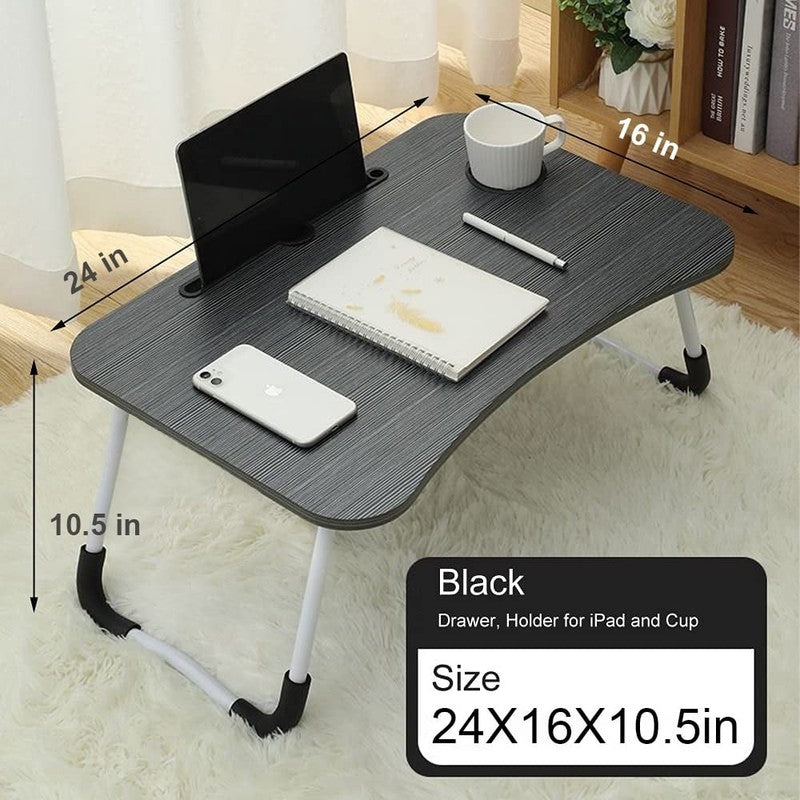 Laptop Desk Foldable Tray Table Stand for Bed/Sofa Couch Floor Black2