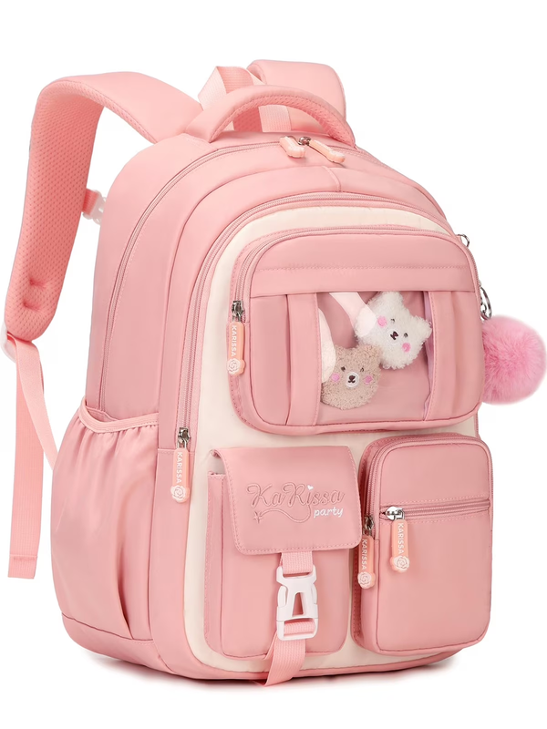 School Backpack Kawaii Ita Backpacks Water Resistant Lightweigt Bookbag, Pink0