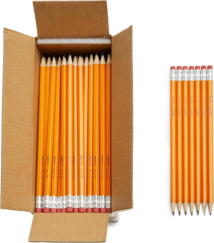 Wood Cased #2 Pencils, Pre Sharpened, HB Lead Bulk Box, 150 Count, Yellow5