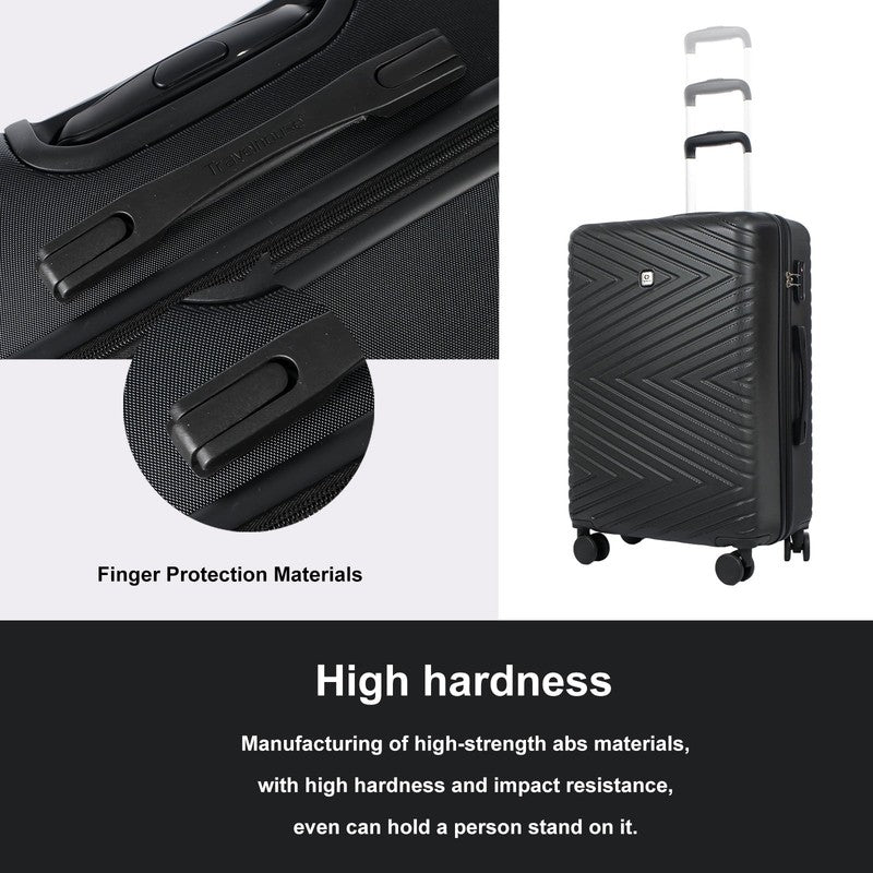 4 Piece Hardshell Luggage Set Hardside Lightweight Suitcase with TSA Lock Spinne1