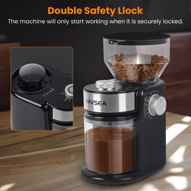 Burr Coffee Grinder Electric w/ 18 Grind Settings 3 18 Cup for All Brew Types5