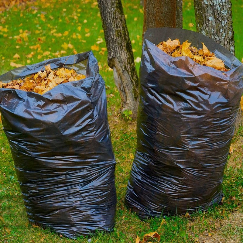 Heavy Duty 55 Gallon Trash Bags (60 Count) with Tying Ropes for Outdoor Use1