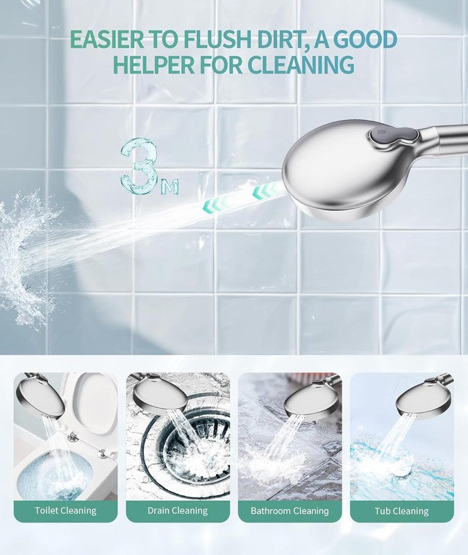 Filtered Shower Head Combo w/ Handheld High Pressure 9 Spray Mode for Hard Water4