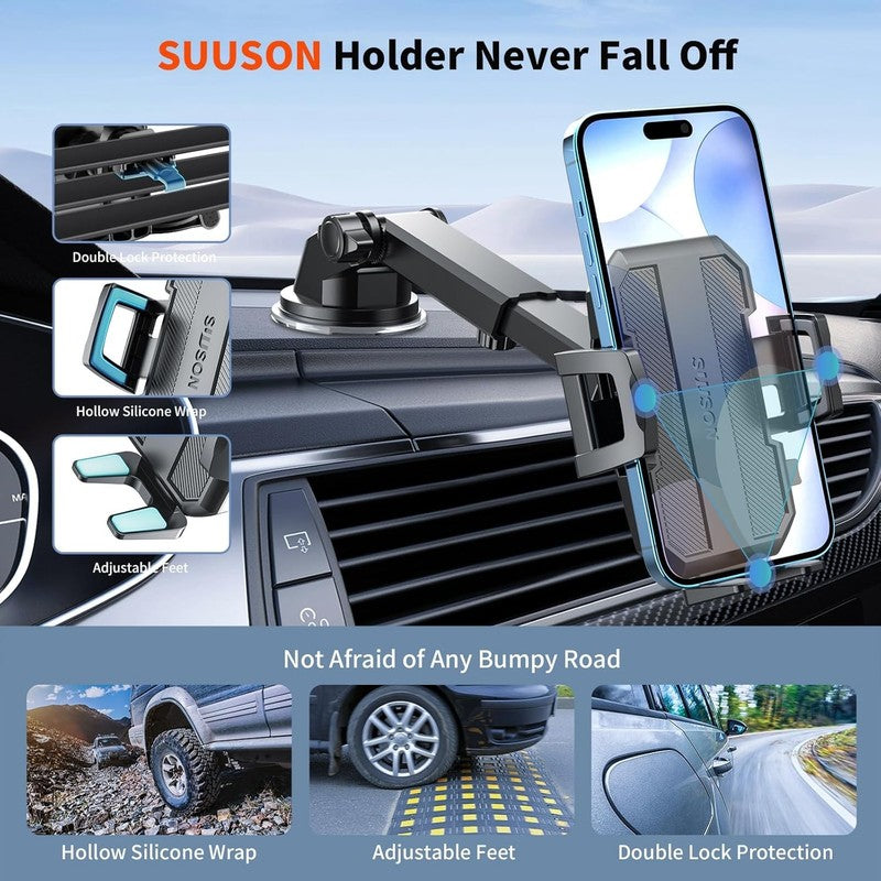 3 in 1 Car Phone Holder Mount, Strong Vent Windshield for Phone Samsung Android5
