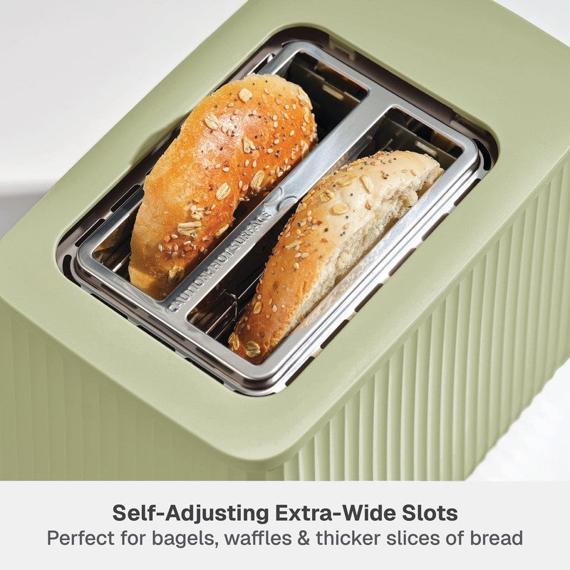 2-Slice Toaster, Extra-Wide Slots with Removable Crumb Tray, Eucalyptus Green5