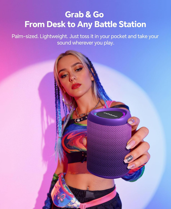 Portable Bluetooth Speaker IPX5 Waterproof BT 5.3 TWS Beach Camping4