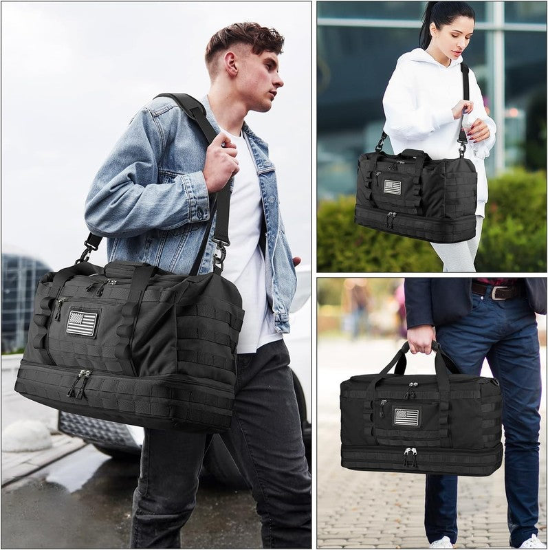 Carry On Gym Travel Duffle Bag 22x14x9 Airline Approved w/ Shoe Wet Pocket5