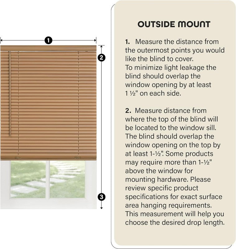 Cordless Pearl White Mini Blinds 29x64 Inch for Indoor Windows - GII Morningstar4
