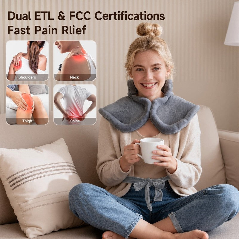 24"X33" Large Shoulder Heating Pad for Back Pain Relief, Fast-Heating, Electric3