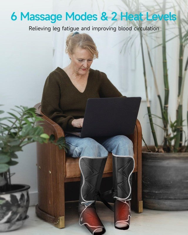 Heated Leg Compression Boots Massager Foot Calf Circulation Pain Relief3