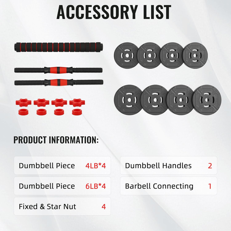 Multi Functional Portable Changeable Dumbbell and Barbell Kettlebell Set with Ad1