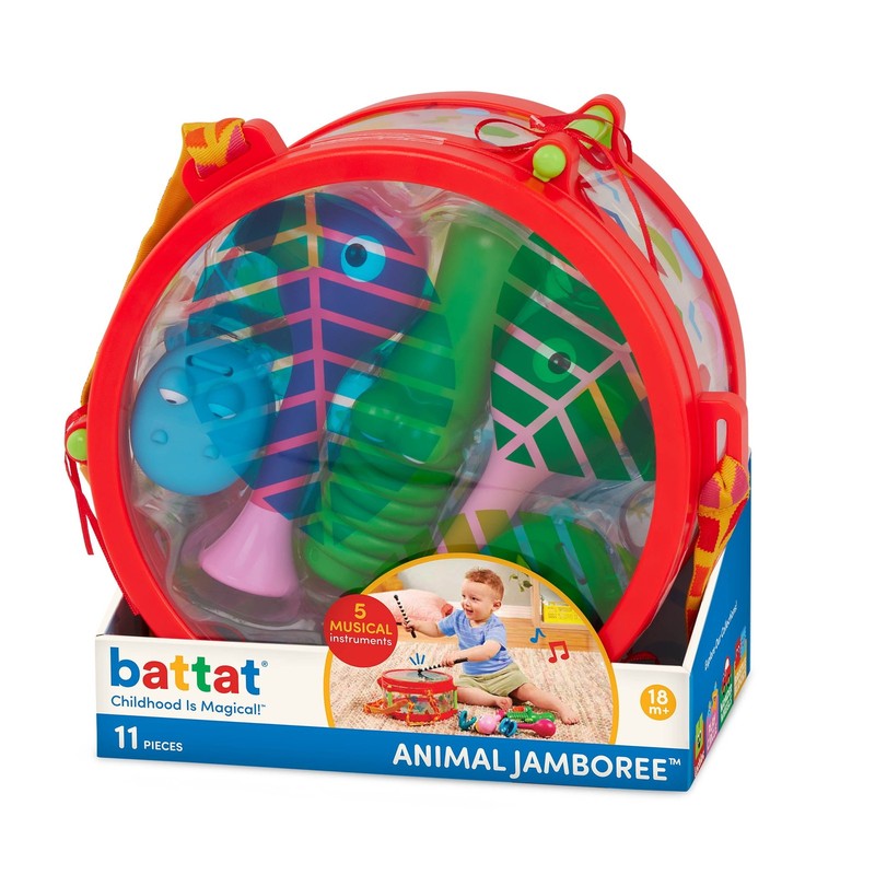Animal Jamboree Toy Drum and 4 Musical Instruments, Toddler and Preschool Toys5