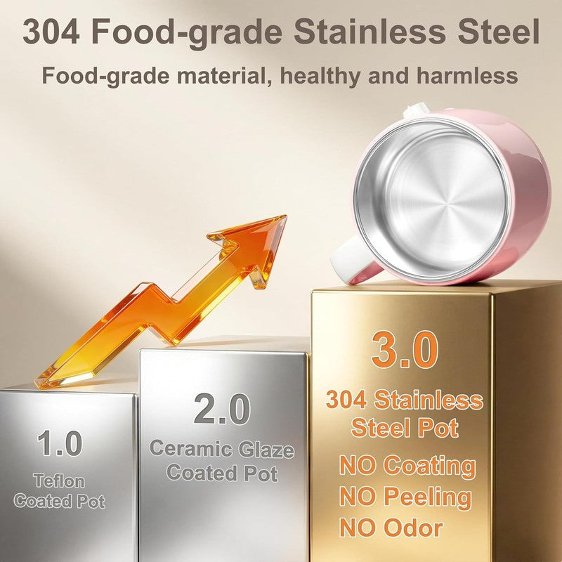 1.6L Electric Hot Pot Noodle Cooker Stainless Steel Temp Control Keep Warm1