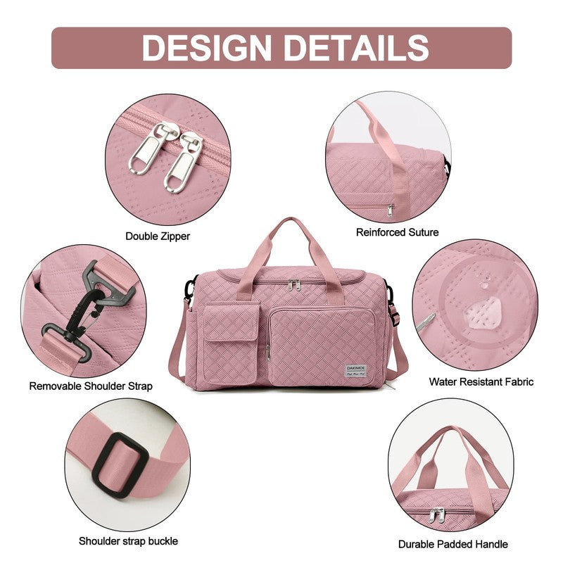 Travel Duffle Bag for Women Men, Weekender Bags Carry on Gym Bag with Wet Pocket7