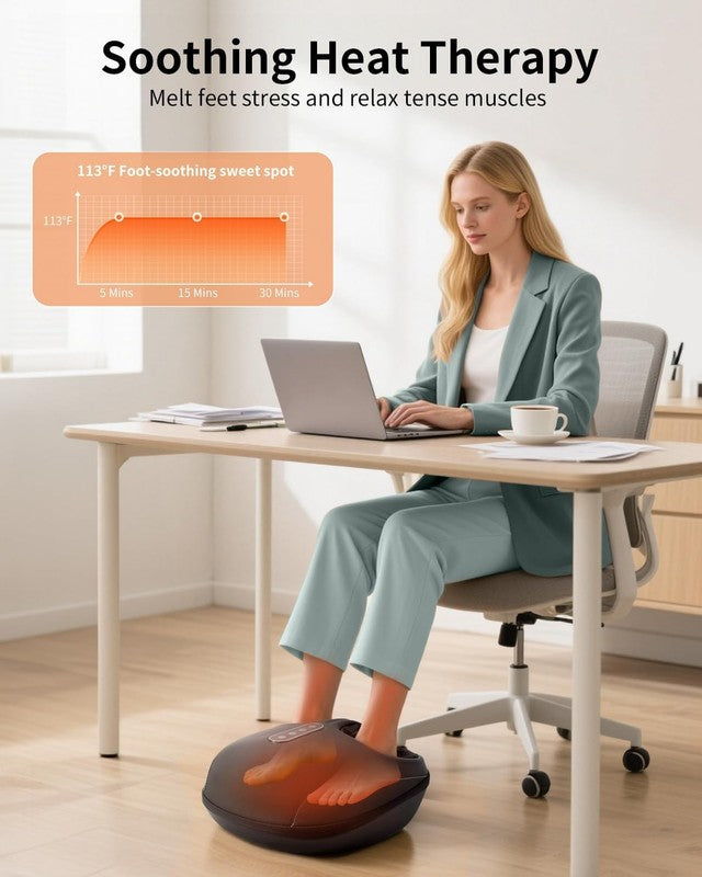 Shiatsu Foot Massager with Heat & APP Control for Pain Relief, Fits Up to 13"2