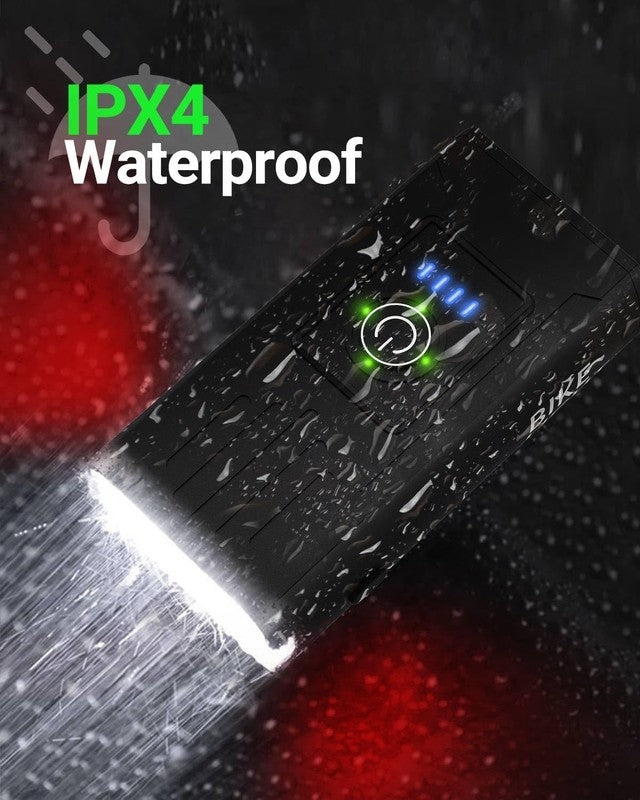 Super Bright Bike Light Set USB Rechargeable Front & Rear 6+4 Modes Waterproof6