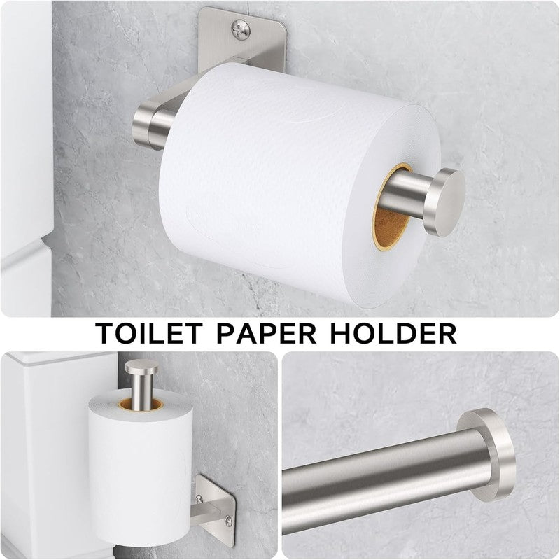 Brushed Nickel Bathroom Accessories Set, 10 Pieces Bathroom Hardware Set, 24 Inc3
