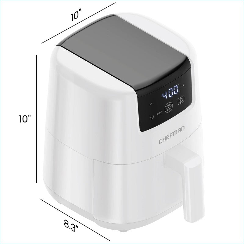 2 Qt Compact Air Fryer W/ Digital Display and Shake Reminder - White8