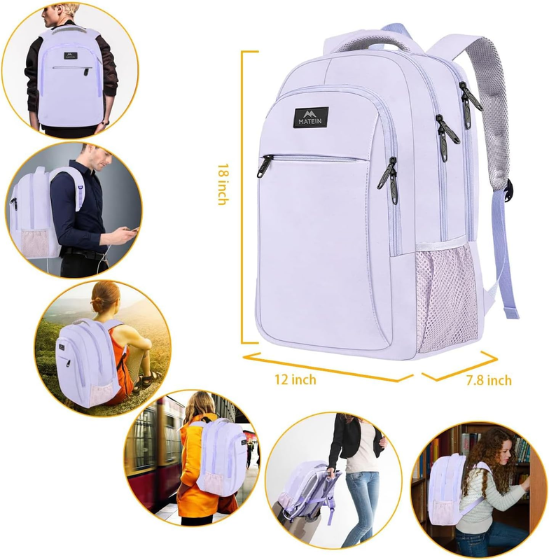 15.6" Laptop Backpack Girls Women College School Computer Bag6