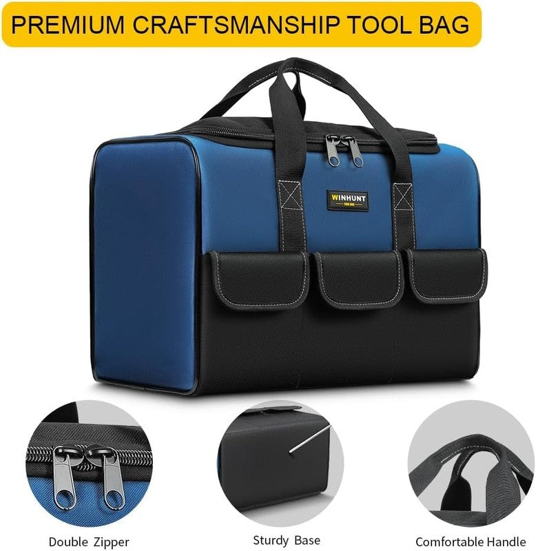 Large 1680D Tool Bag 5 Pockets Heavy Duty Electrician DIY Craftsmen Blue2