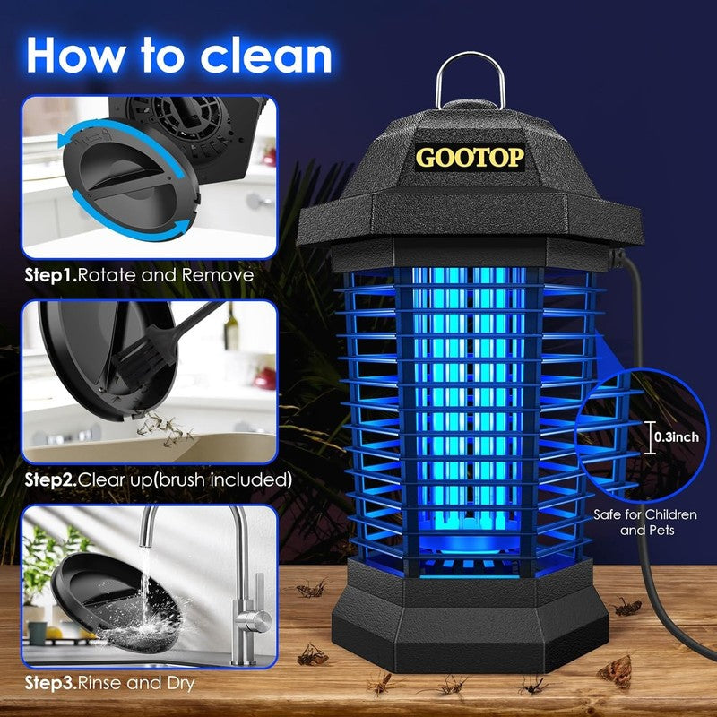 Outdoor Bug Zapper   Powerful Mosquito & Fly Killer, 4200V Electric Trap6