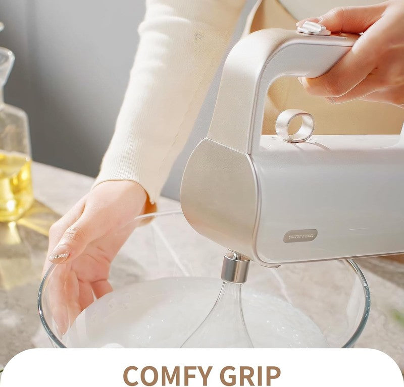 Master 5 Speed Electric Hand Mixer with Turbo Boost, Stainless Steel Whisk, Beat7