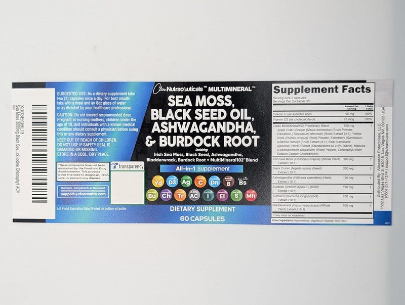 Sea Moss & Black Seed Oil with Turmeric, Ashwagandha, Elderberry & More8